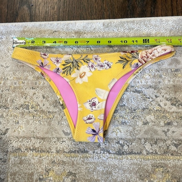 TRIANGL Yellow Floral Neoprene Bikini Bottom - Picture 6 of 12